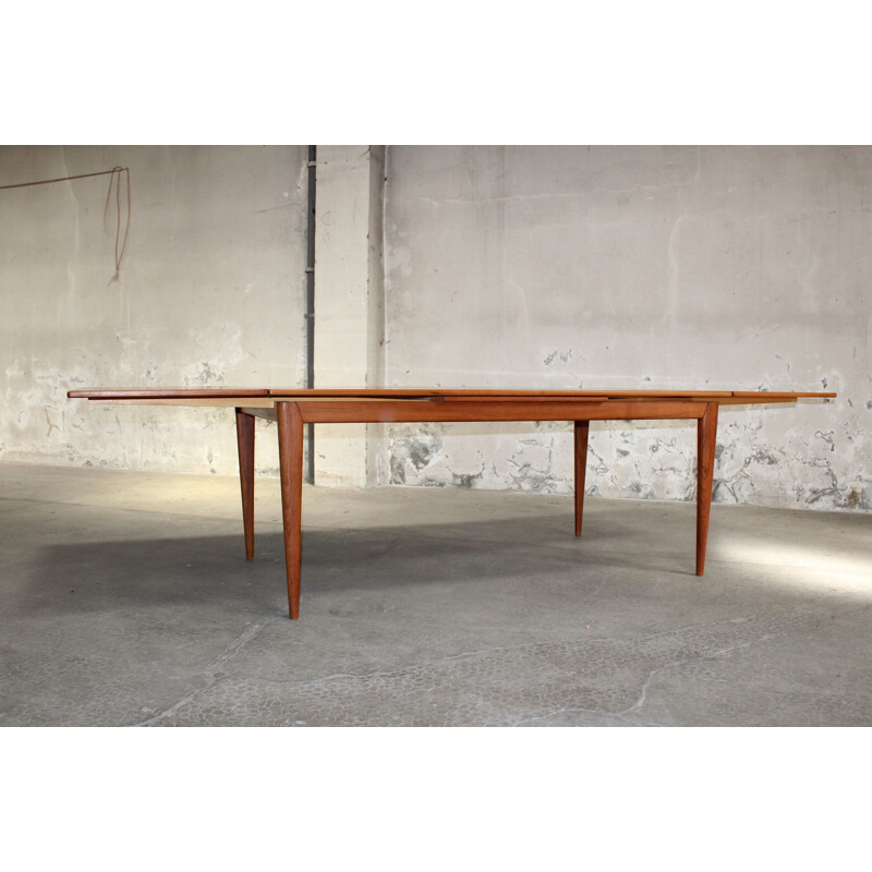 Vintage table in teak with extension Sibast 
