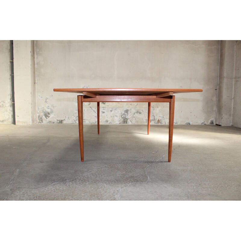 Vintage table in teak with extension Sibast 