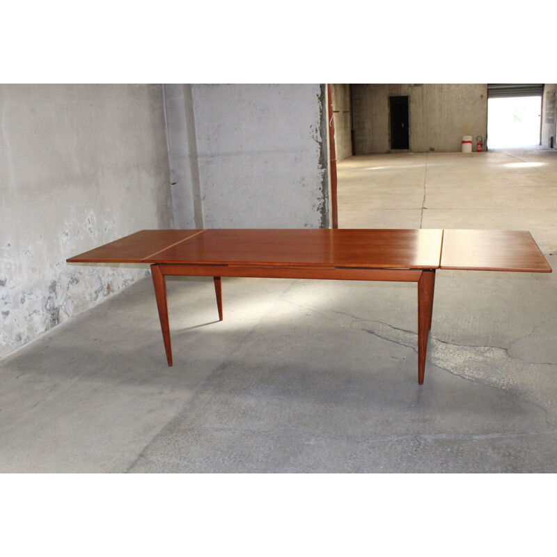 Vintage table in teak with extension Sibast 