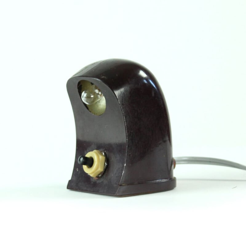 Vintage Table Lamp in Bakelite by Zavod Hořice, Czechoslovakia 1930s