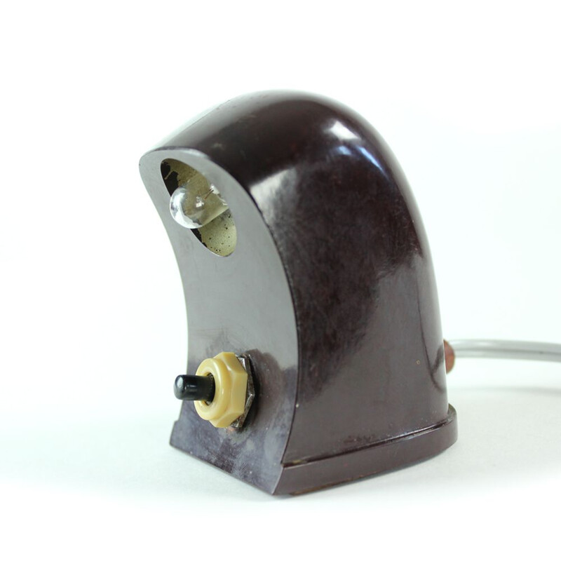 Vintage Table Lamp in Bakelite by Zavod Hořice, Czechoslovakia 1930s