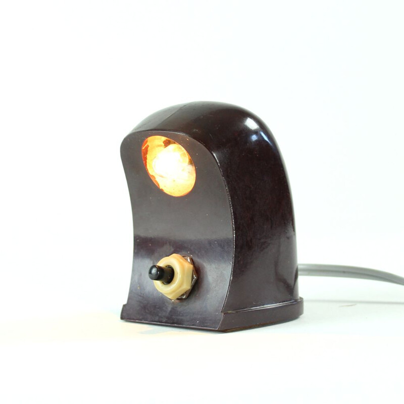 Vintage Table Lamp in Bakelite by Zavod Hořice, Czechoslovakia 1930s