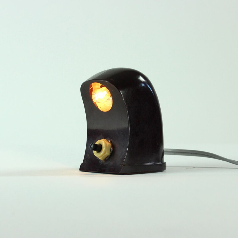 Vintage Table Lamp in Bakelite by Zavod Hořice, Czechoslovakia 1930s