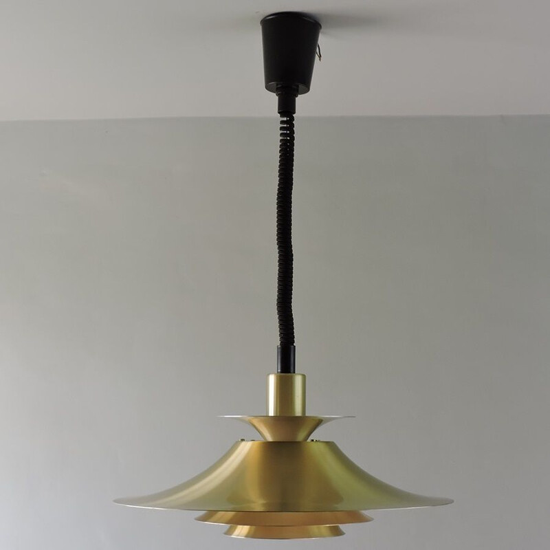 Vintage hanging lamp Erik Baslev for Fog & Morup Denmark 60s 