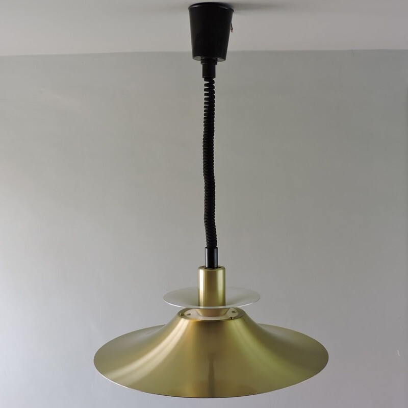 Vintage hanging lamp Erik Baslev for Fog & Morup Denmark 60s 