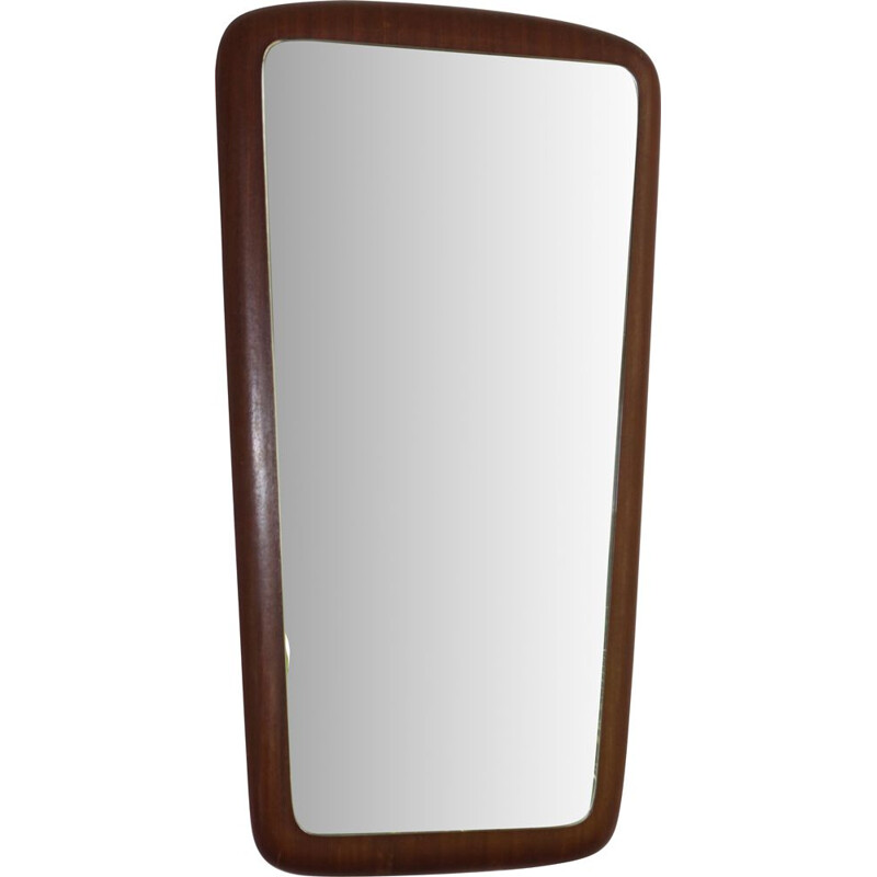 Vintage scandinavian teak mirror 1960