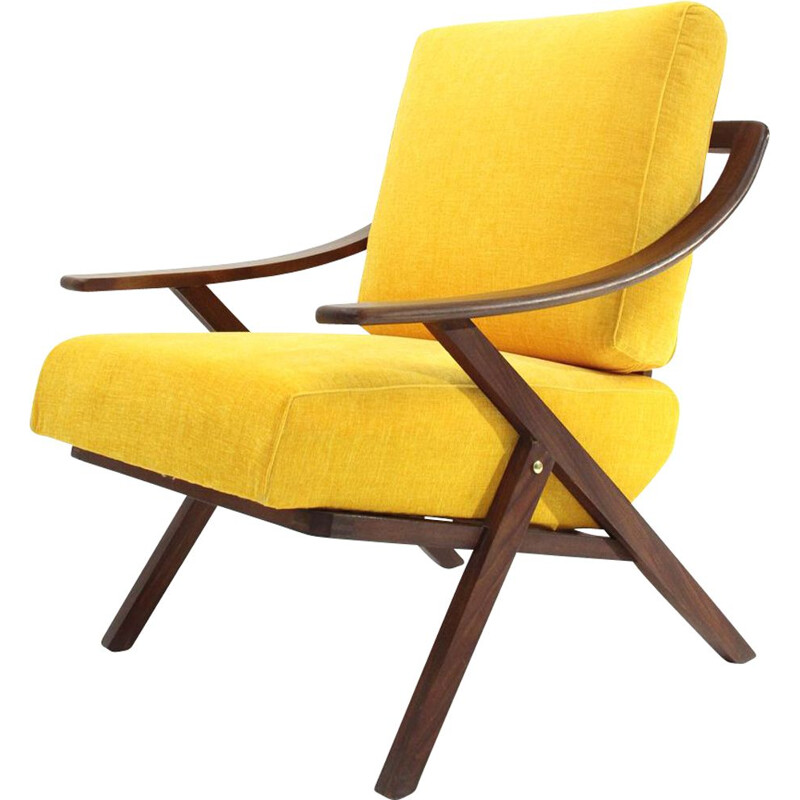 Vintage Italian yellow armchair