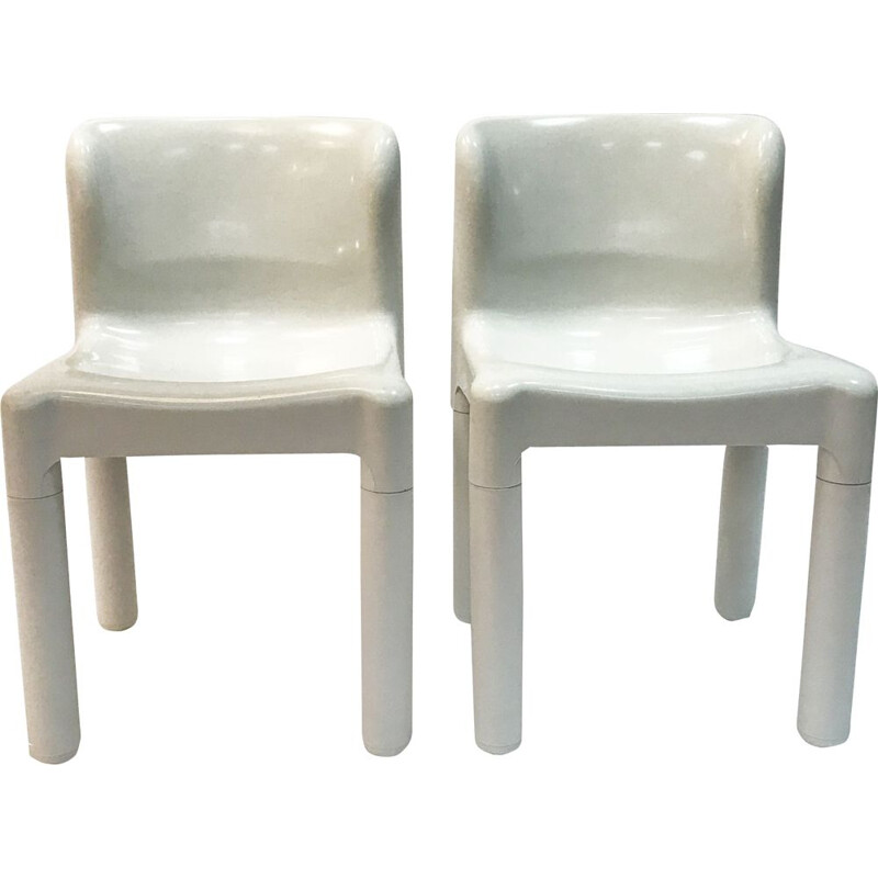 Pair of vintage chairs 4875 by Carlo Bartoli for Kartell, Italy