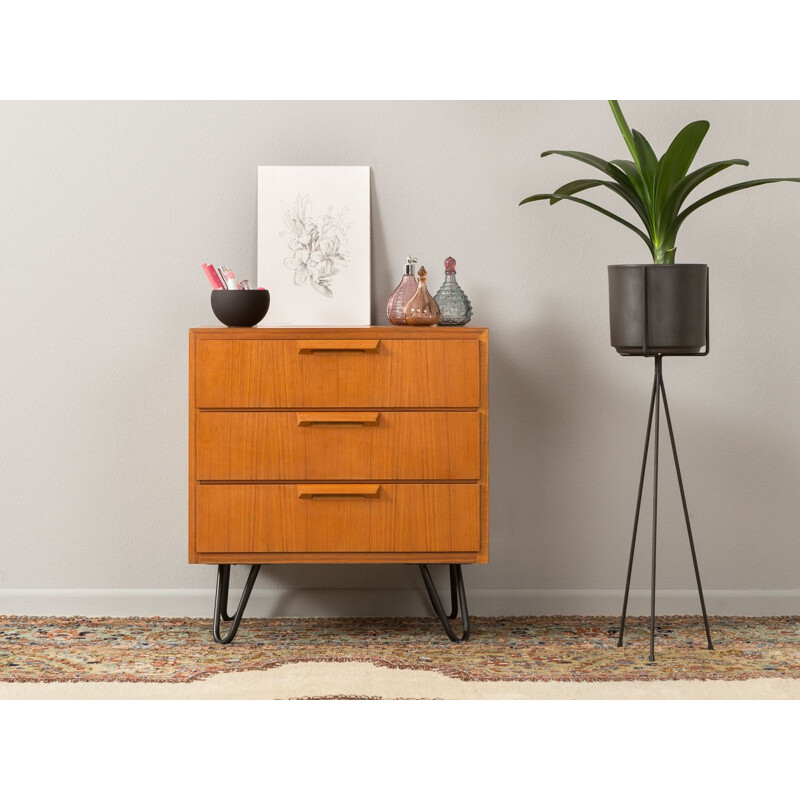 Vintage chest of drawers in teak by DeWe Deutsche Werkstätten, Germany 1950s