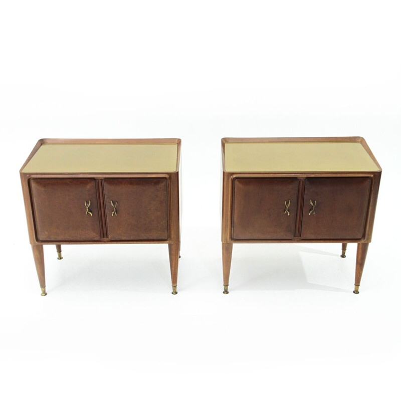 Set of 2 vintage night stands, Italian 1950s