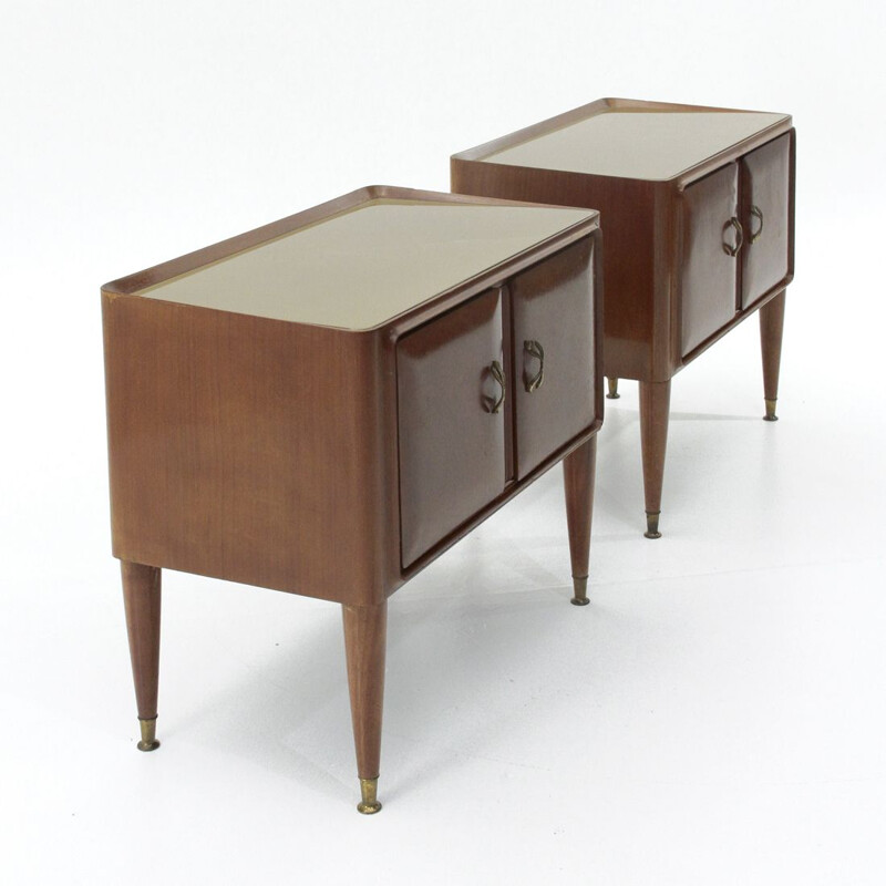 Set of 2 vintage night stands, Italian 1950s