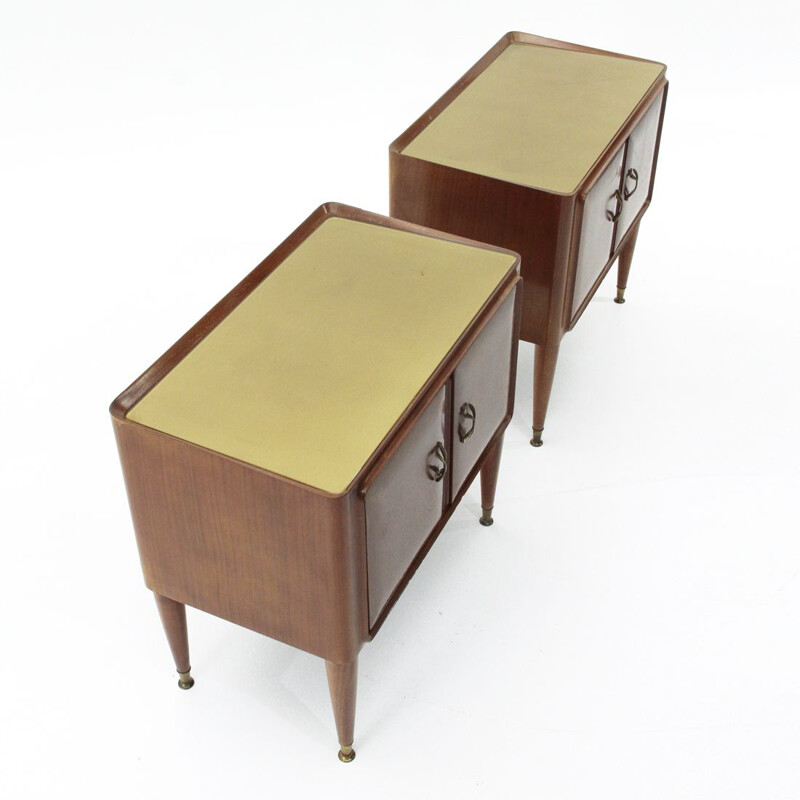 Set of 2 vintage night stands, Italian 1950s