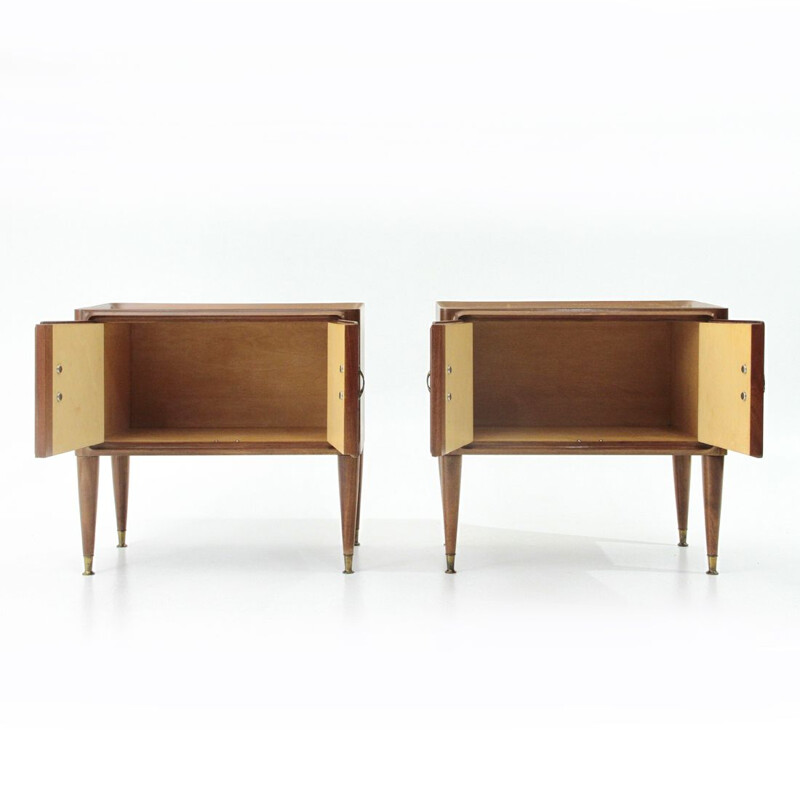 Set of 2 vintage night stands, Italian 1950s