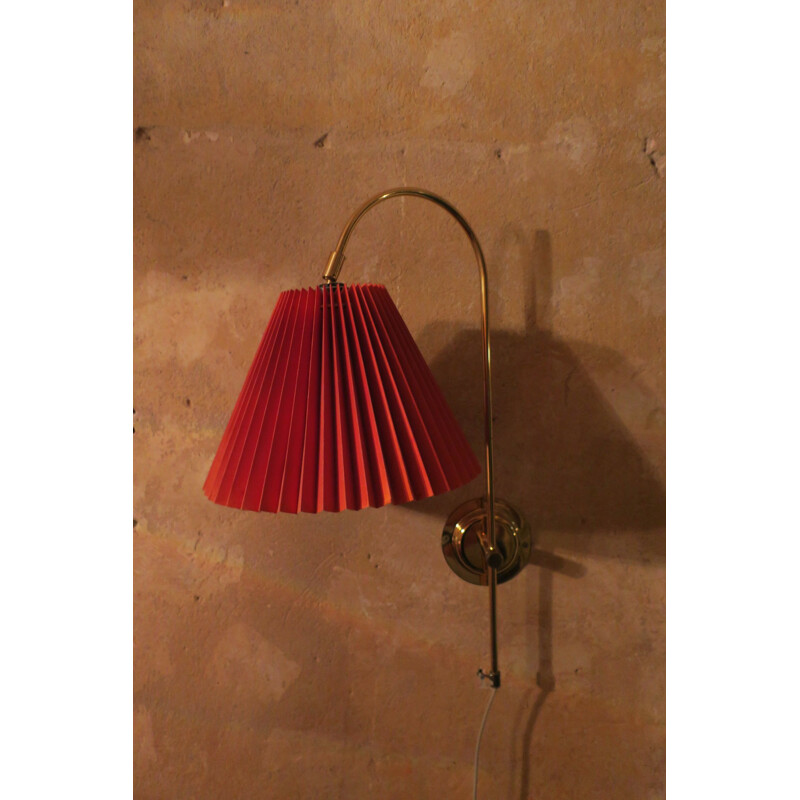 Vintage Wall Light Brass Multi-Adjustable Danish 1950s 