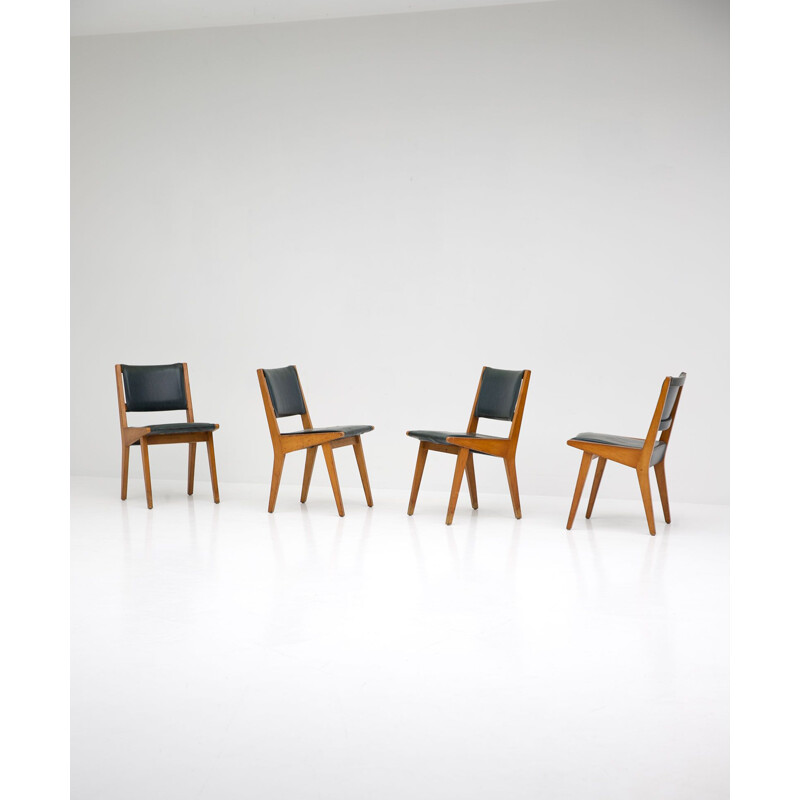 Set of vintage chairs 666 De Coene Benelux Knoll Edition