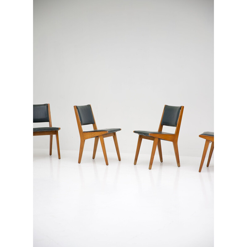 Set of vintage chairs 666 De Coene Benelux Knoll Edition