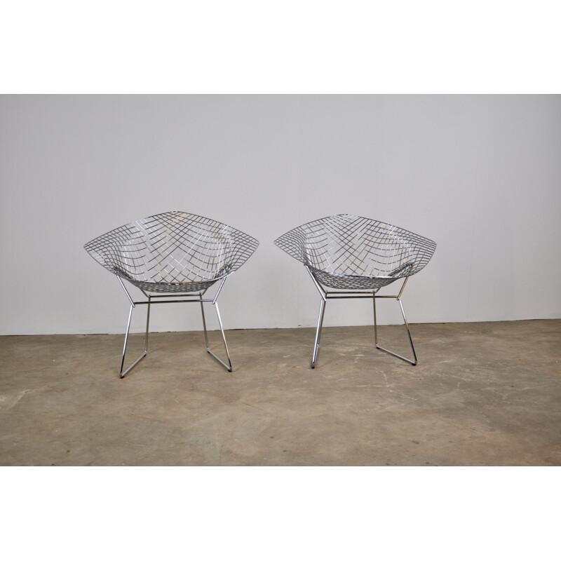 2 vintage armchairs by Harry Bertoia for Knoll International,1990