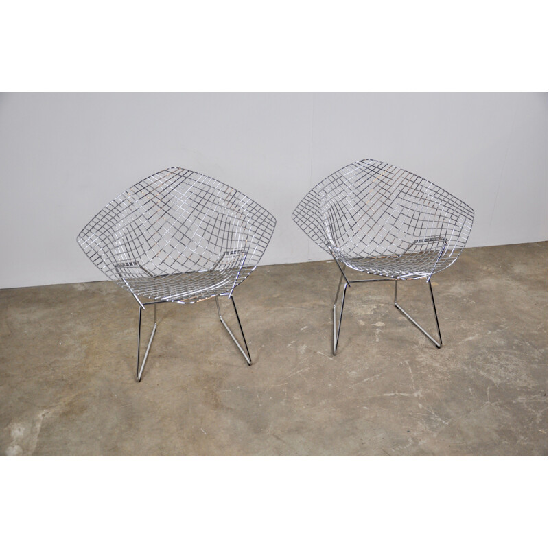 2 vintage armchairs by Harry Bertoia for Knoll International,1990