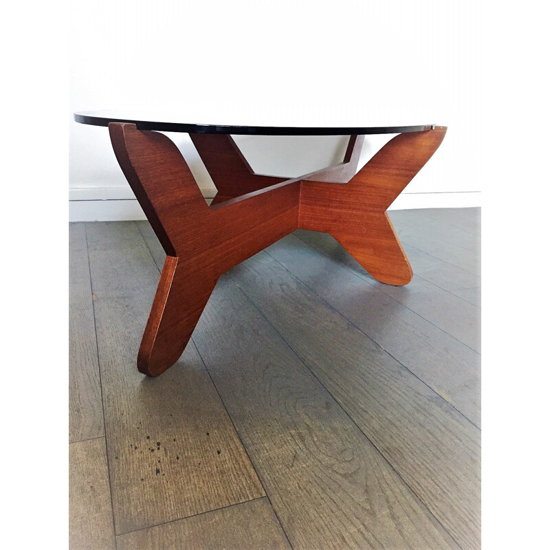 Table basse vintage scandinave en teck 1965