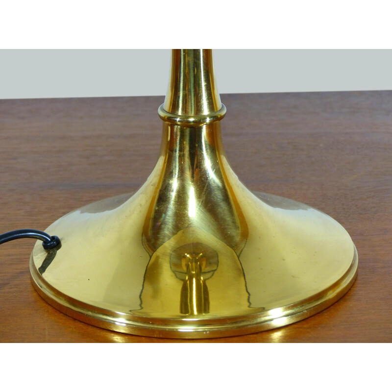 Vintage bambou table lamp in brass by Ingo Maurer,1970