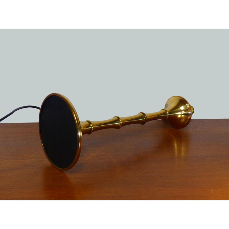 Vintage bambou table lamp in brass by Ingo Maurer,1970