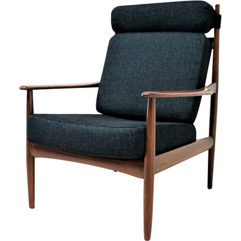 Vintage Scandinavian armchair in teak by Grete Jalk,1960