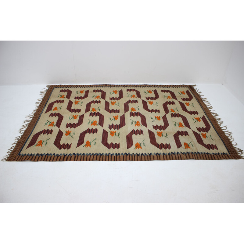 Vintage handwoven carpet 1930