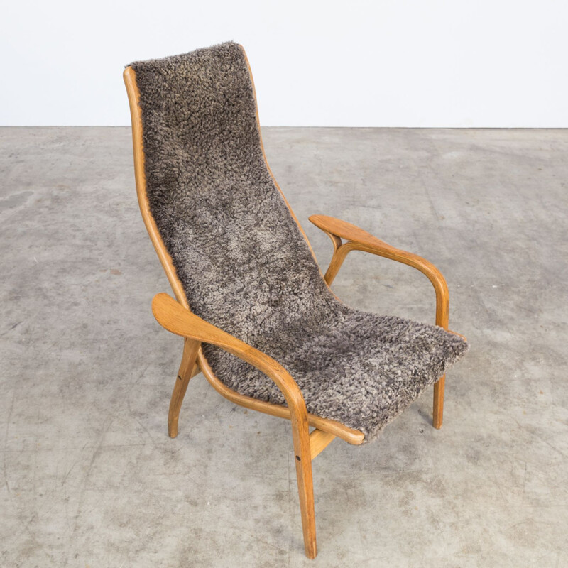 Vintage armchair by Yngve Ekström model "Lamino" armchair for Swedese Møbler, 1950