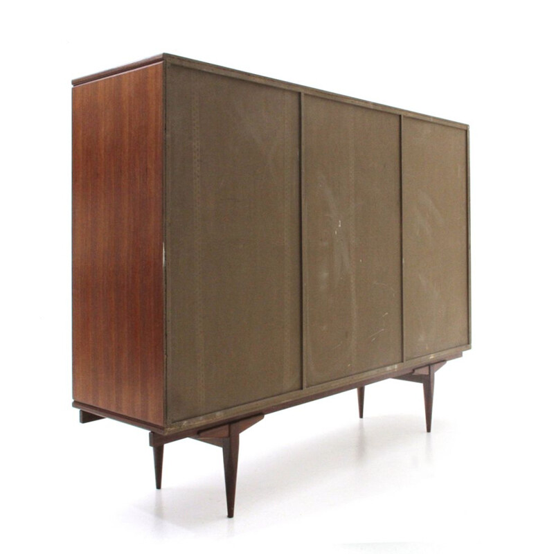 Vintage italian sideboard in teakwood 1950