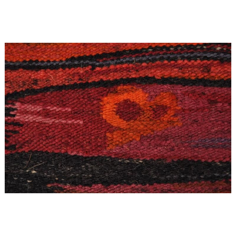Vintage Andromeda rug for PS PLiA in orange and yellow wool 1960