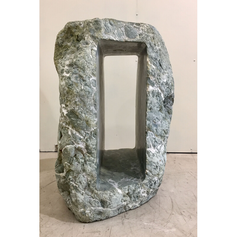 Vintage side table in green stone by Rooms 2018