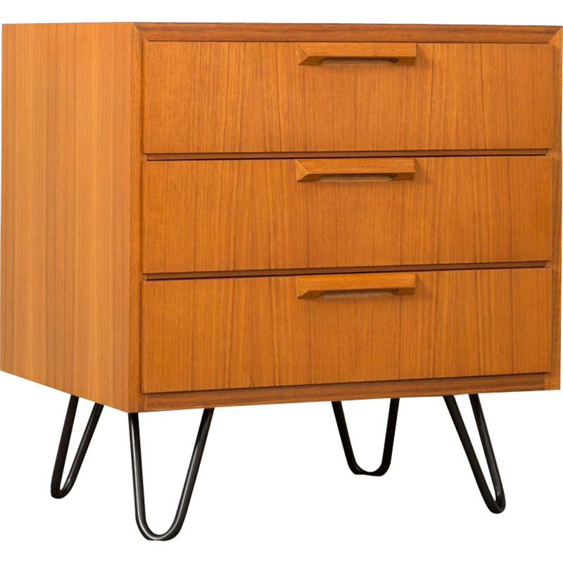 Vintage chest of drawers in teak by DeWe Deutsche Werkstätten, Germany 1950s