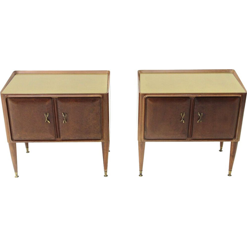 Set of 2 vintage night stands, Italian 1950s