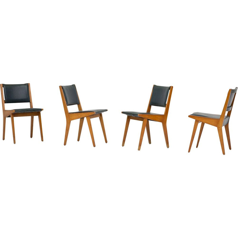 Set of vintage chairs 666 De Coene Benelux Knoll Edition