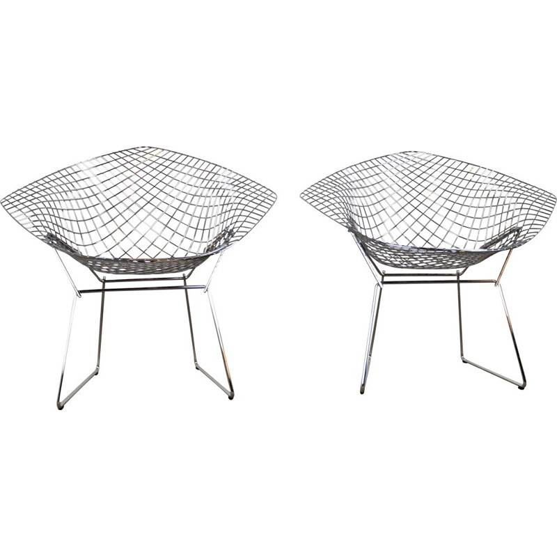 2 vintage armchairs by Harry Bertoia for Knoll International,1990
