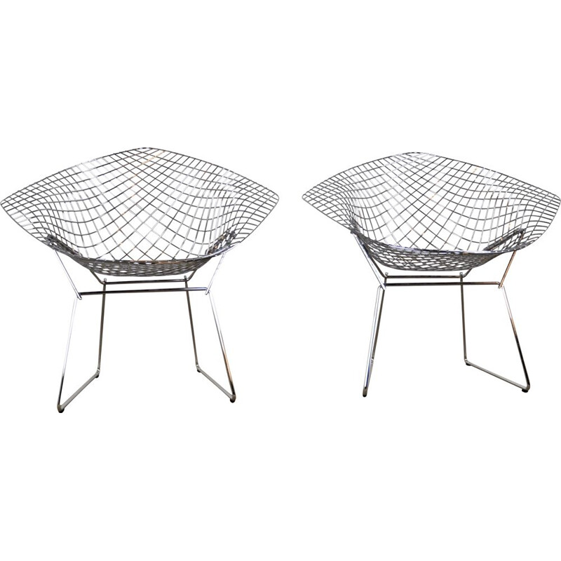 Paires vintage de fauteuil par Harry Bertoia pour Knoll International,1990