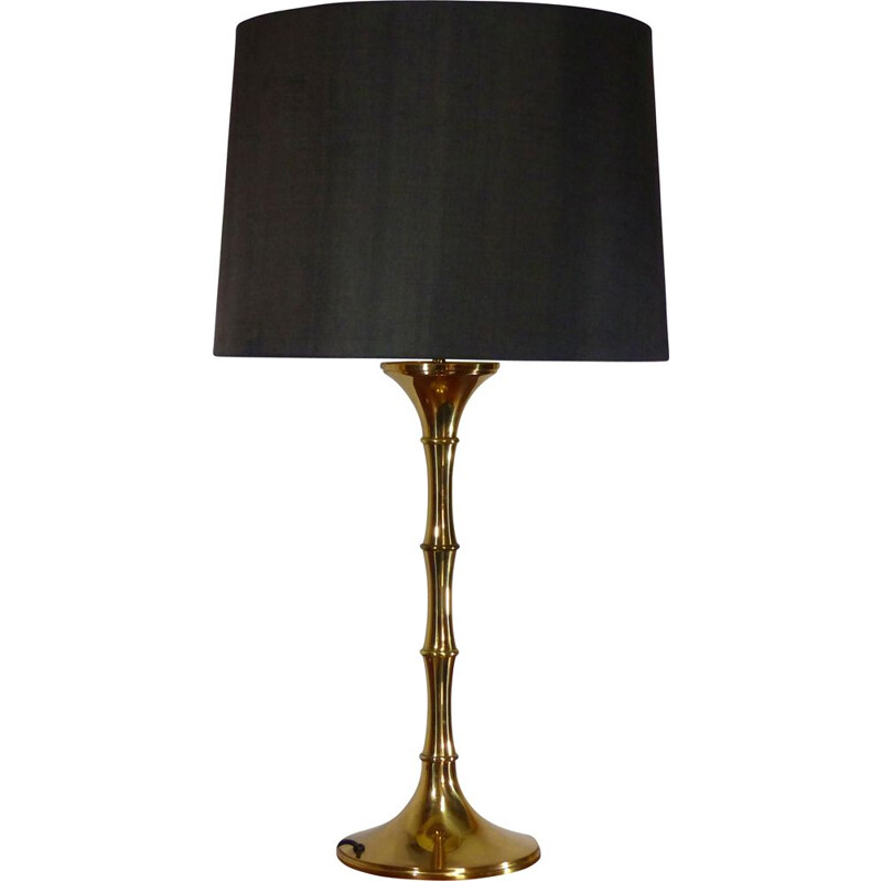 Vintage bambou table lamp in brass by Ingo Maurer,1970