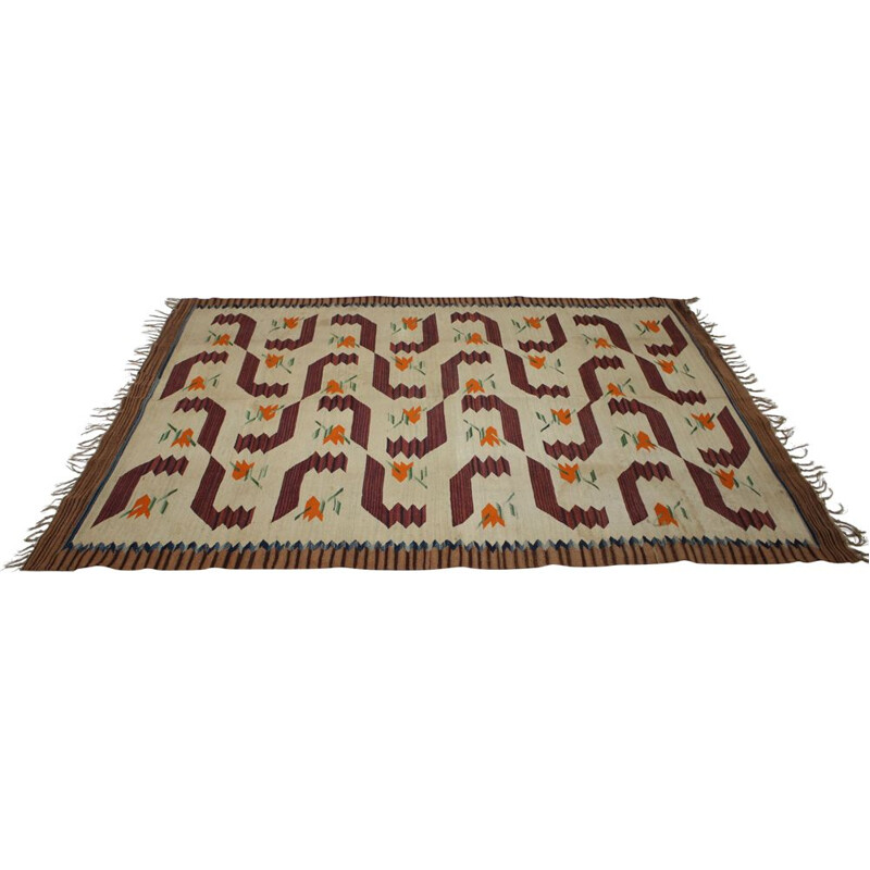 Vintage handwoven carpet 1930