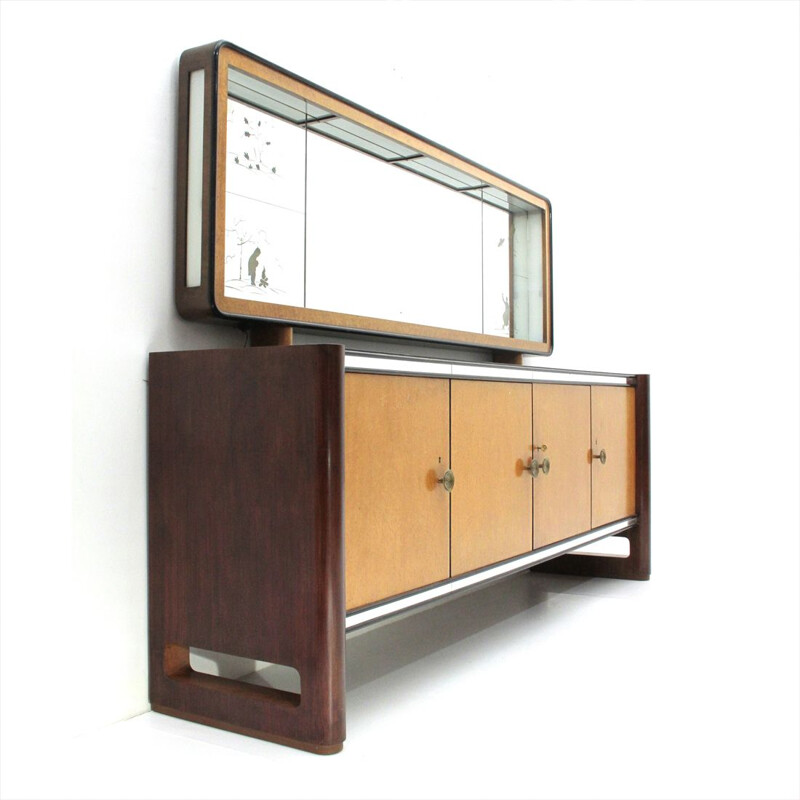 Long sideboard with mirror by La permanete mobili Cantù