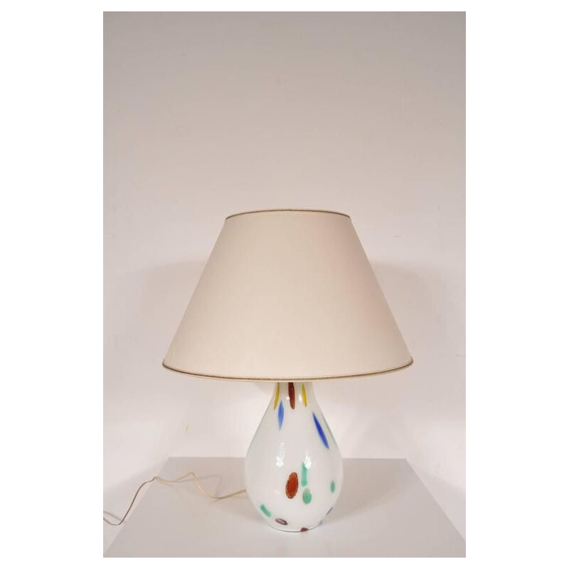 Lampada da tavolo in vetro di Murano vintage di Dino Martens e Aureliano Toso, 1960