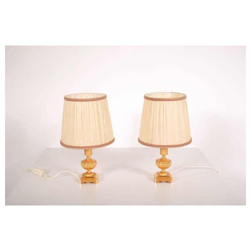 2 vintage Italian table lamps by Gaetano Sciolari,1970