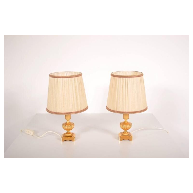 2 vintage Italian table lamps by Gaetano Sciolari,1970