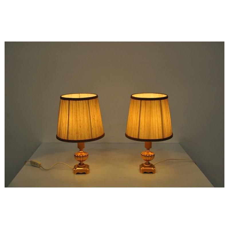 2 vintage Italian table lamps by Gaetano Sciolari,1970