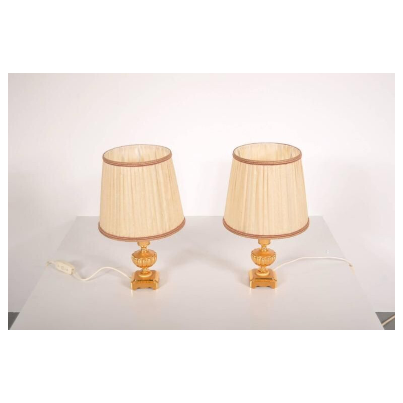 2 lámparas de mesa italianas vintage de Gaetano Sciolarii, 1970
