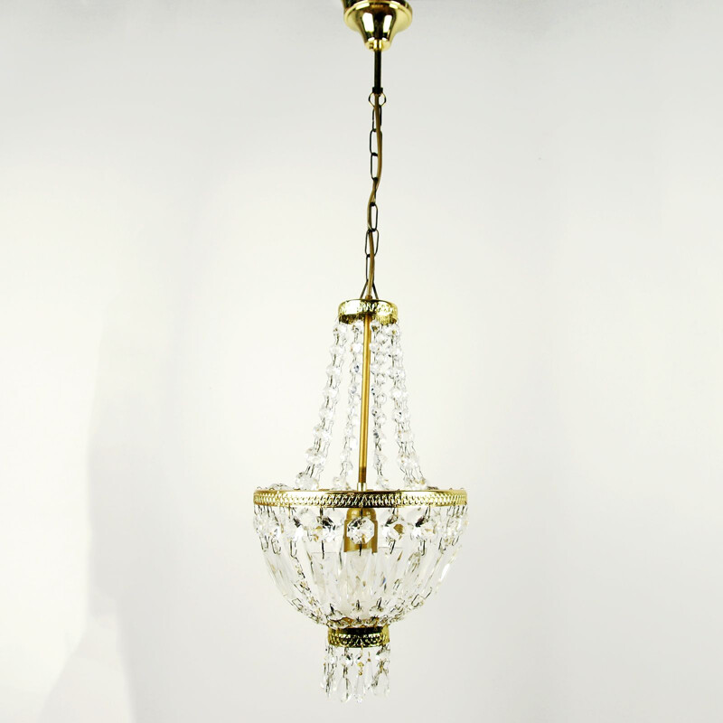 Vintage crystal chandelier,Italy,1970