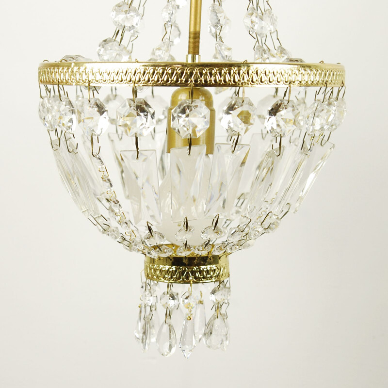 Vintage crystal chandelier,Italy,1970