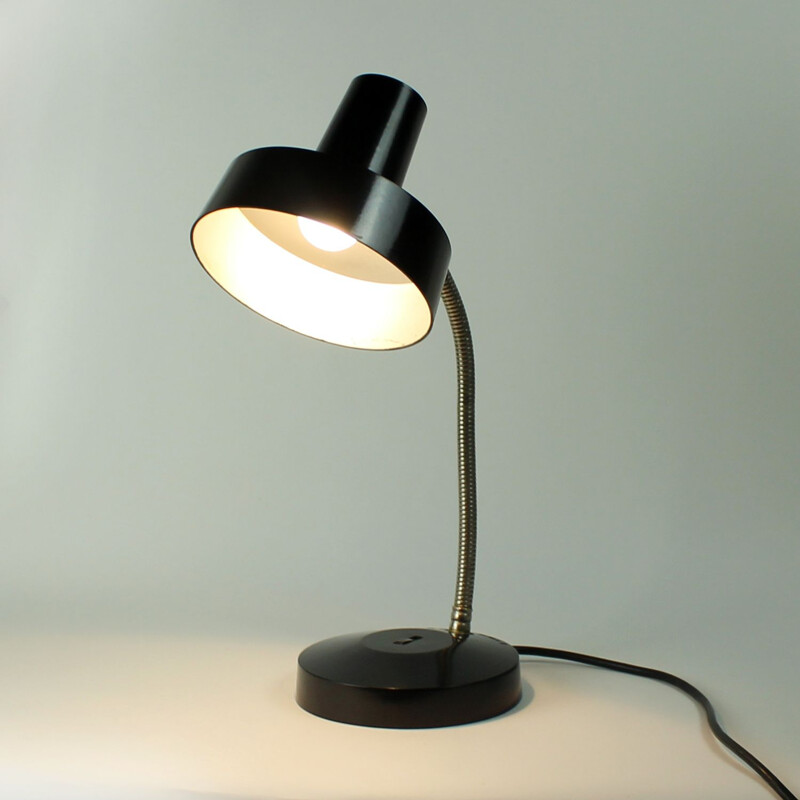 Lampe vintage de table noire en bakélite type 1013.01 par Elektrosvit, Européenne 1970