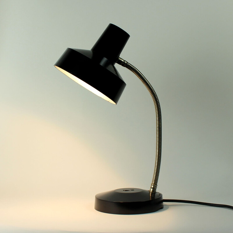 Lampe vintage de table noire en bakélite type 1013.01 par Elektrosvit, Européenne 1970