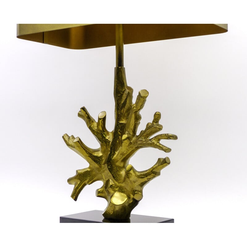 Vintage lamp for Maison Charles in bronze and brass 1970