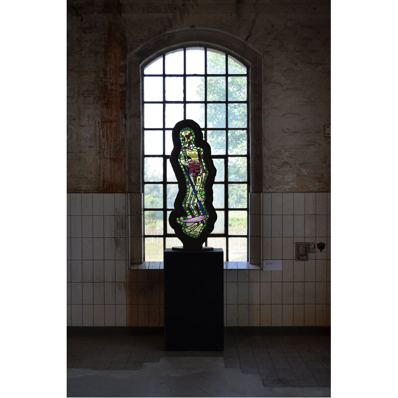 Vintage glass mosaic sculpture by Bjørn Nørgaard